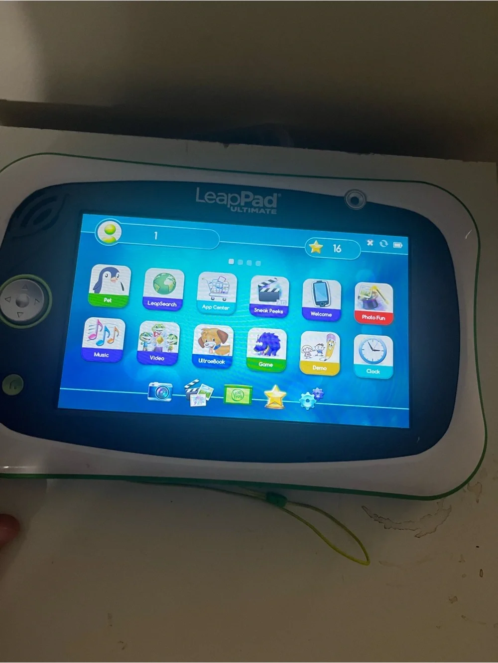 LeapPad Ultimate Kids Tablet - White & Green TESTED/WORKS